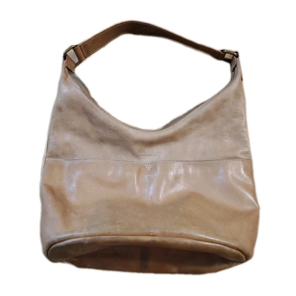 American Leather Co Caramel Leather Hobo Handbag